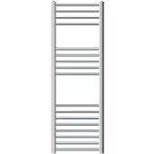 LuxeBath Badheizkörper 400 x 1200 mm - Chrom - gebogen mit Seitenanschluss - Design Heizkörper Handtuchwärmer Handtuchtrockner, ohne Heizstab