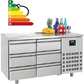 CombiSteel Gastro Edelstahl Kühltisch Kühltheke Kühlung -2/+8¬∞C 6 Schubladen GN 1/1