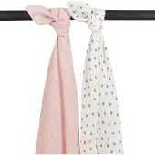 Meyco Mini Panter Swaddle Soft Pink 2 Stück - Rosa