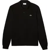 Lacoste Poloshirt Longsleeve Classic Fit Schwarz Herren-3