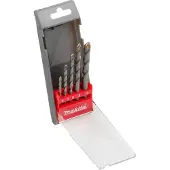 Makita D-05175, Bohrer, Spiralschneidbohrer, Zement, Edelstahl, 5 Stück(e), 4x70 mm 5x85 mm 6x100 mm 8x100 mm 10x100 mm