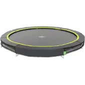 Exit Silhouette Sporttrampolin ø305cm, Bodentrampolin, Rund, für Kinder, Schwarz