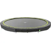 Exit Silhouette Sporttrampolin ø427cm, Bodentrampolin, Rund, für Kinder, Schwarz