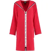 Cawö Bademantel 3101 Uni Reißverschluss Rot Damen-L