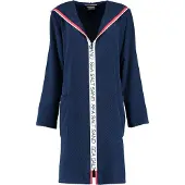 Cawö Bademantel 3101 Uni Reißverschluss Marine Damen-L