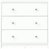 Ebuy24 Maria Kommode 3 Schubladen weiss.