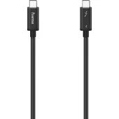 Hama USB-C, Männlich, Männlich, 0,8 m, 40 Gbit/s, Schwarz, 7680 x 4320 Pixel