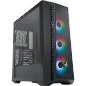 Cooler Master MasterBox 520 Mesh, Midi Tower, PC, Schwarz, ATX, EATX, micro ATX, Mini-ITX, SSI CEB, ABS, Stahl, Gehärtetes Glas, Multi
