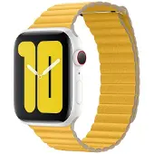 Apple Leder Loop L für die Watch Series 1 / 2 / 3 / 4 / 5 / 6 / 7 / 8 / 9 / SE / Ultra (2) - 42 / 44 / 45 / 49 mm - Meyer Lemon