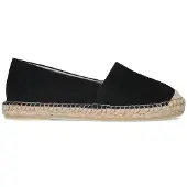 Manfield Schwarze Veloursleder-Espadrilles | Größe 39
