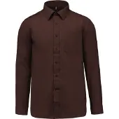 Kariban Herren Popeline Hemd 'Jofrey' langarm K545 brown M