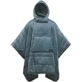 Therm-a-Rest - Vielseitiger, wasserfester Poncho - Honcho Poncho Blue Woven Print - Grau