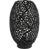 Light & Living - Tischleuchte Sinula - Schwarz - Ø24cm Tischlampe - Nachttischlampe, Wohnzimmer, Schlafzimmer