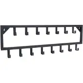 Jax Design | Wandgarderobe Bono 15-Haken Schwarz Metall 80x4x26 cm | NADUVI