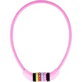 Vinz Baker Zahlenschloss 65 cm | Kinder Fahrradschloss 12 mm dick | Kabelschloss für Kinderfahrräder | Kombinationsschloss für Jungen und Mädchen | Rosa