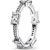Pandora Rectangular Bars Sparkling Pavé Ring