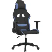vidaXL Gaming-Stuhl Schwarz und Blau Stoff