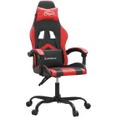 vidaXL Gaming-Stuhl Schwarz und Rot Kunstleder