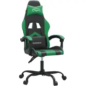 vidaXL Gaming-Stuhl Schwarz und Grün Kunstleder