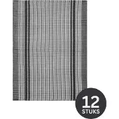 Tiseco Küchenhandtuch Home Studio Waffle Black (6er-Set) - 50 x 70 cm