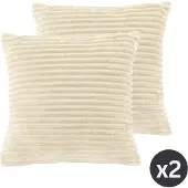 Tiseco Dekokissen Home Studio Ribble Ivory - 45 x 45 cm