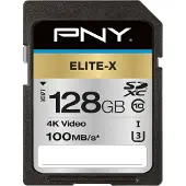 PNY Elite-X - Flash-Speicherkarte - 128 GB - UHS-I U3 / Class10