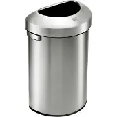 EKO - Urban Halbrund Abfalleimer 80 Liter - Stainless steel - Matt Edelstahl