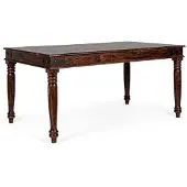 Natur24 Esstisch Jaipur 160 x 90 x 76 cm aus massivem Akazienholz mit Design Tischbeinen