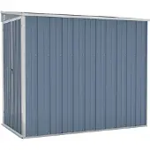 vidaXL Anbauschuppen Grau 118x194x178 cm Verzinkter Stahl