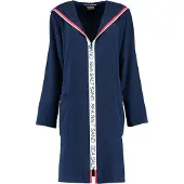 Cawö Bademantel 3101 Uni Reißverschluss Marine Damen-S