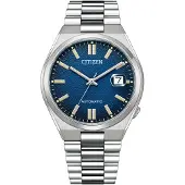 Citizen Herrenuhr Tsuyosa Automatic NJ0151-88L, Silber / Dunkelblau