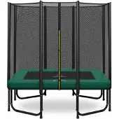 Magic Jump Rechteckige Trampolin 153 x 214 cm Grün mit Sicherheitsnetz