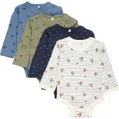 Pippi Baby Bodys l/ä - 4er-Pack - Deep Lichen Green - - 62 - Body L/Ä