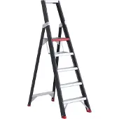 Altrex Stufenstehleiter Professional Topline, einseitig, Aluminium, 5 Stufen, schwarz