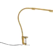 QAZQA Klemm-Schreibtischleuchte Messing inkl. LED mit Touchdimmer - Lionard