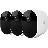 Arlo Pro 5 2K kabellose Spotlight Überwachungskamera außen, 3er Set weiß, IP-Sicherheitskamera, Innen & Außen, Verkabelt & Kabellos, Decke/Wand, Weiß, 2688 x 1520 Pixel