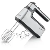 Severin Kabelloser Handmixer HM 3843 aus Edelstahl, mattschwarzsilber Handmixer Handmixer Und Rührgeräte Handmixer Kabellos