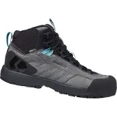 Black Diamond W Missn Lthr Mid Wp Apch Shoes, 8.5, 9375 Steel Grey-Costal Blue, Damen -