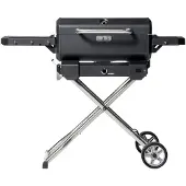 KAMADO Tragbarer digitaler Holzkohle-Räucherofen & Grill mit Sockel - Schwarz - 60 x 43 x 45 cm