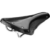 Brooks B17 Carved Short, Fahrradsattel, Straßenrennen, Frauen, Schwarz, Einfarbig, Leder