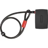 ABUS Alarmbox 2.0 - Mobile Alarmanlage + Anschlusskabel ACL 12/100 - sichert Fahrräder, Kinderwagen, E-Scooter - 100 mm Kabbellänge - intelligenter 100 dB Alarm - Schwarz