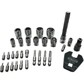 Pedro´s Pro Bit und Sockel Set 31-teilig, silber/schwarz (1 Set)