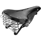 Brooks B66 Short, Fahrradsattel, Stadt, Unisex, Schwarz, Einfarbig, Leder