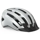 Met DOWNTOWN Fahrradhelm, glänzend weiß, Größe M/L