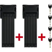 ABUS Faltschloss Bordo 6000K mit SH-Schlosshalter - 2er Set - Fahrradschlösser mit XPlus Zylinder für hohen Manipulationsschutz - -Sicherheitslevel 10 - Länge 120 cm