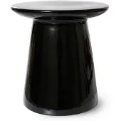 HK Living Beistelltisch M 40 x 43 cm Steingut Schwarz