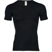 Engel - Shirt S/S - Merinounterwäsche Gr 46/48 schwarz