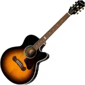 Epiphone EJ-200SCE Coupe Elektroakustische Gitarre Vintage Sunburst