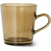HK Living 70er-Jahre Becher 4er-Pack 20 cl Glas Braun