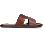 Manfield Braune Ledersandalen | Größe 44